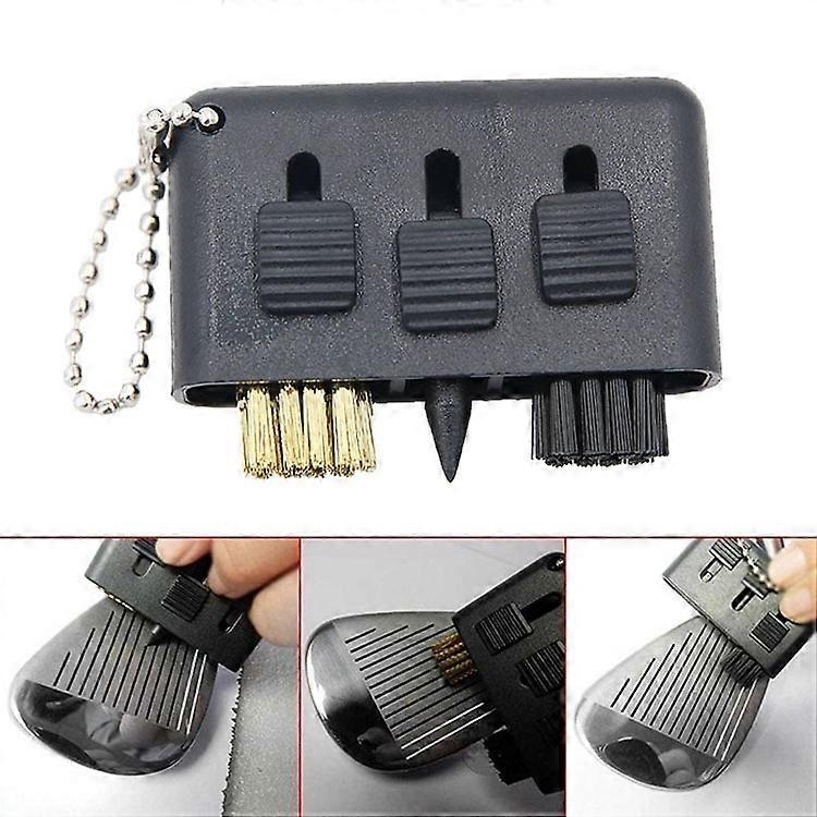 3 PCS Golf Multi-Function Cleaning Brush Brush Set Black