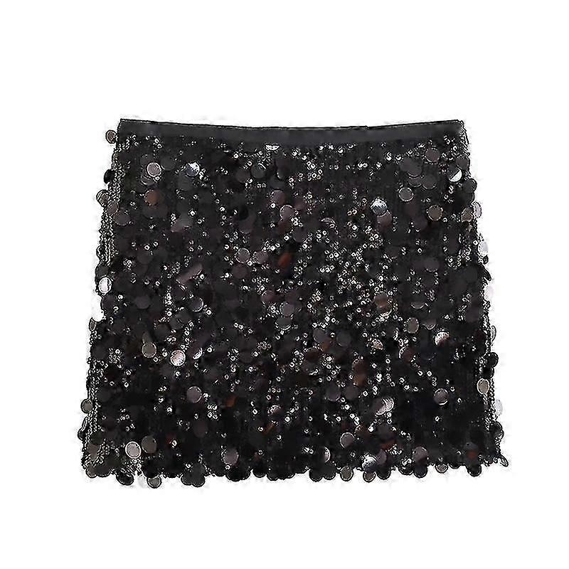 Femmes Sequin Mini Jupe Moulante Jupe Serrée Soirée Soirée