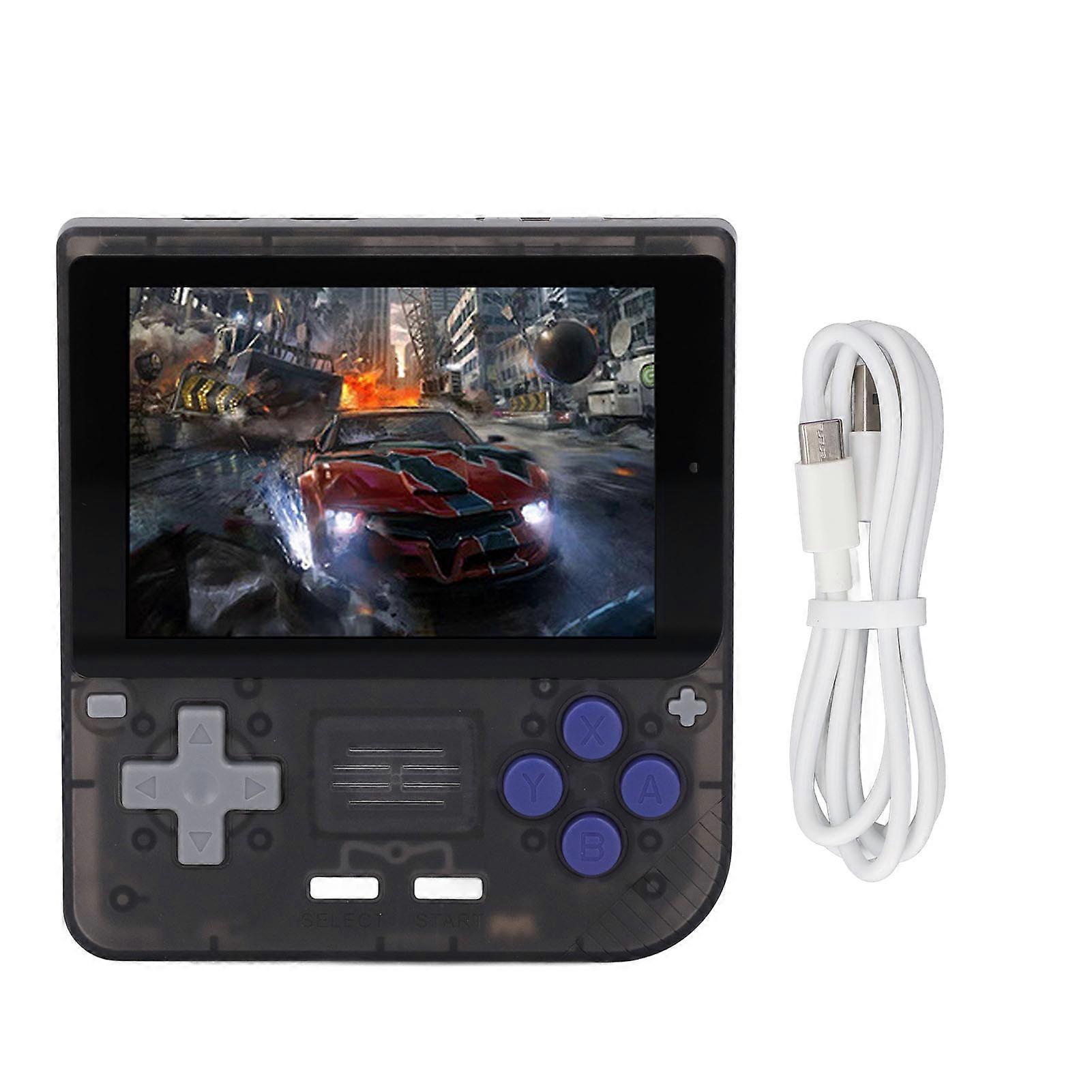 V10 Handheld Console 3.5 Inch HD Screen Support More Than 10 Kinds Emulators Portable Game Player for Kids Black Transparent