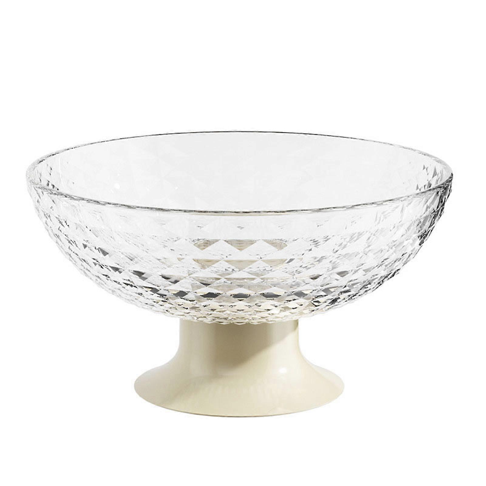 Countertop Fruit Bowl Large Capacity Drainable Multifunctional Fruit Plate Round Storage Tray