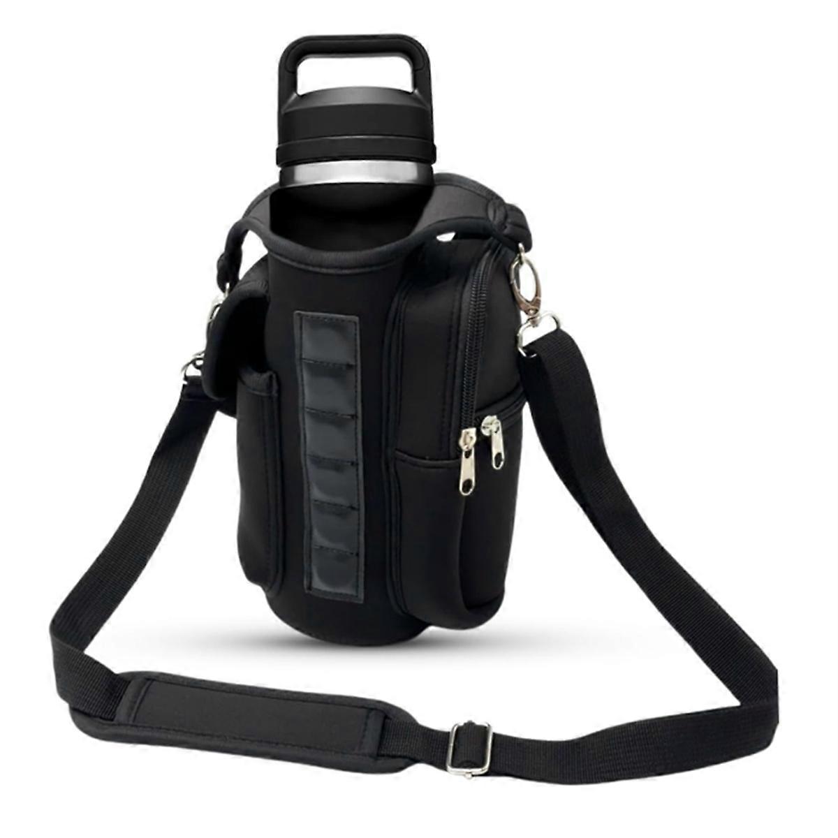 Magnetic Water Bottle Holder with Adjustable Strap for 18-46oz Bottles,Securely Attaches to Gym Bag
