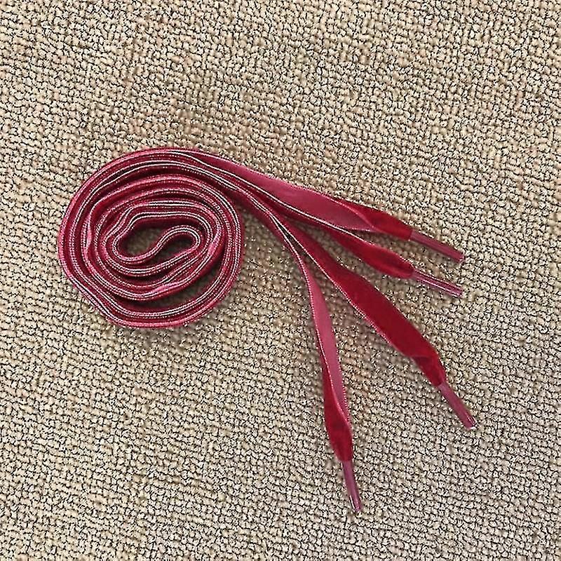 חם! 110 ס"מ אורך 1.6 ס"מ רוחב קטיפה משטח שרוכי נעליים נשים גברים שחור לבן כחול צבעוני עור ספורט נעלי קז'ואל שרוכים