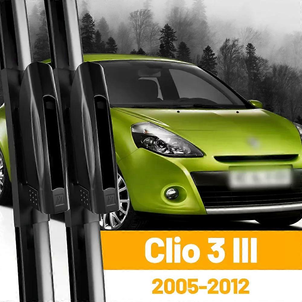 For Renault Clio 3 III Hatchback Front Wiper Blades 2005-2012 2007 2010 2011 Windscreen Windshield Window Accessories 24"+16"