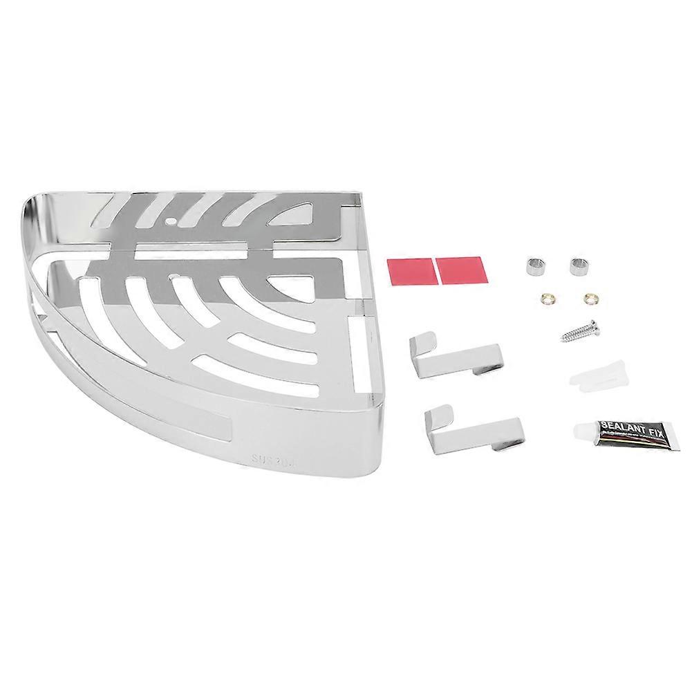 Bathroom Shower Shelf Triangular Basket Wall Mounted Rack Tray Organizer Storage Holder