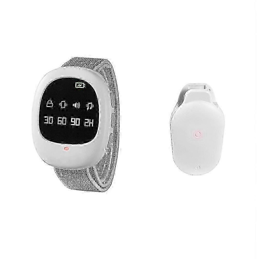 Wireless Bedwetting Alert, Musical Adjustable Strap, Rechargeable Potty Training Watch Timer Settings