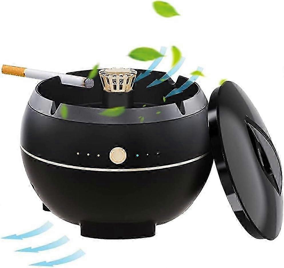Ashtray, Intelligent Anti-Odor Electronic Ashtray, Electric Ashtray with 2 in 1 Air Purifier, Multi-Function Smokeless