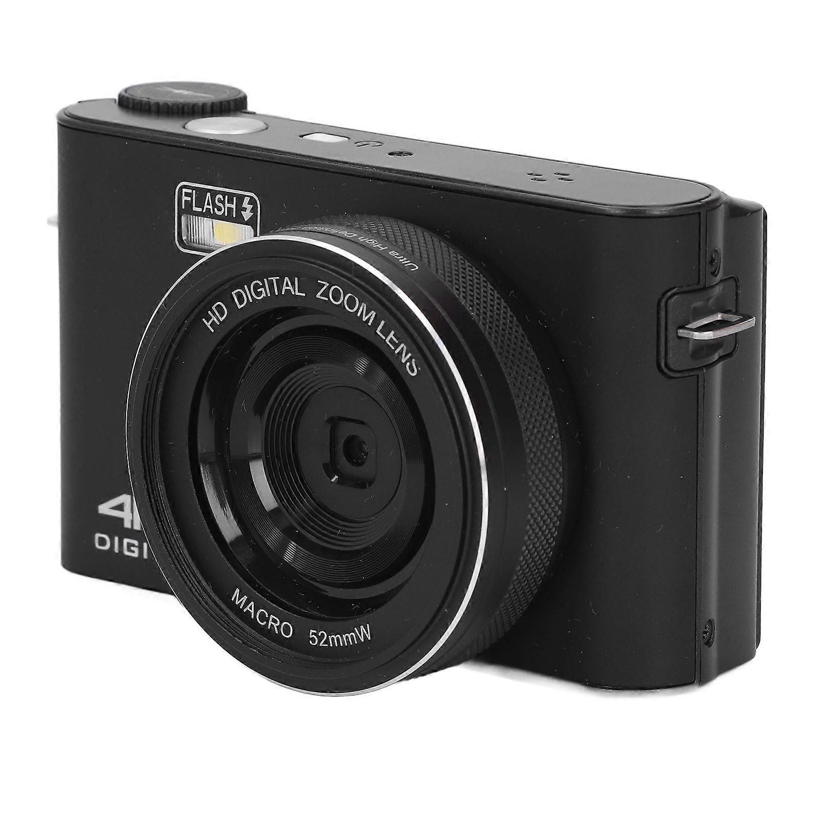 64MP 4K Digital Camera 3" Touchscreen 18X Zoom Black