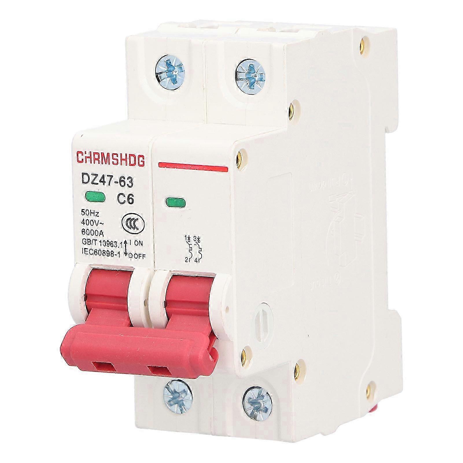 2P Miniature Circuit Breaker Humanized Visual Window Design Current Miniature Circuit Breaker for Avoid Overload6A