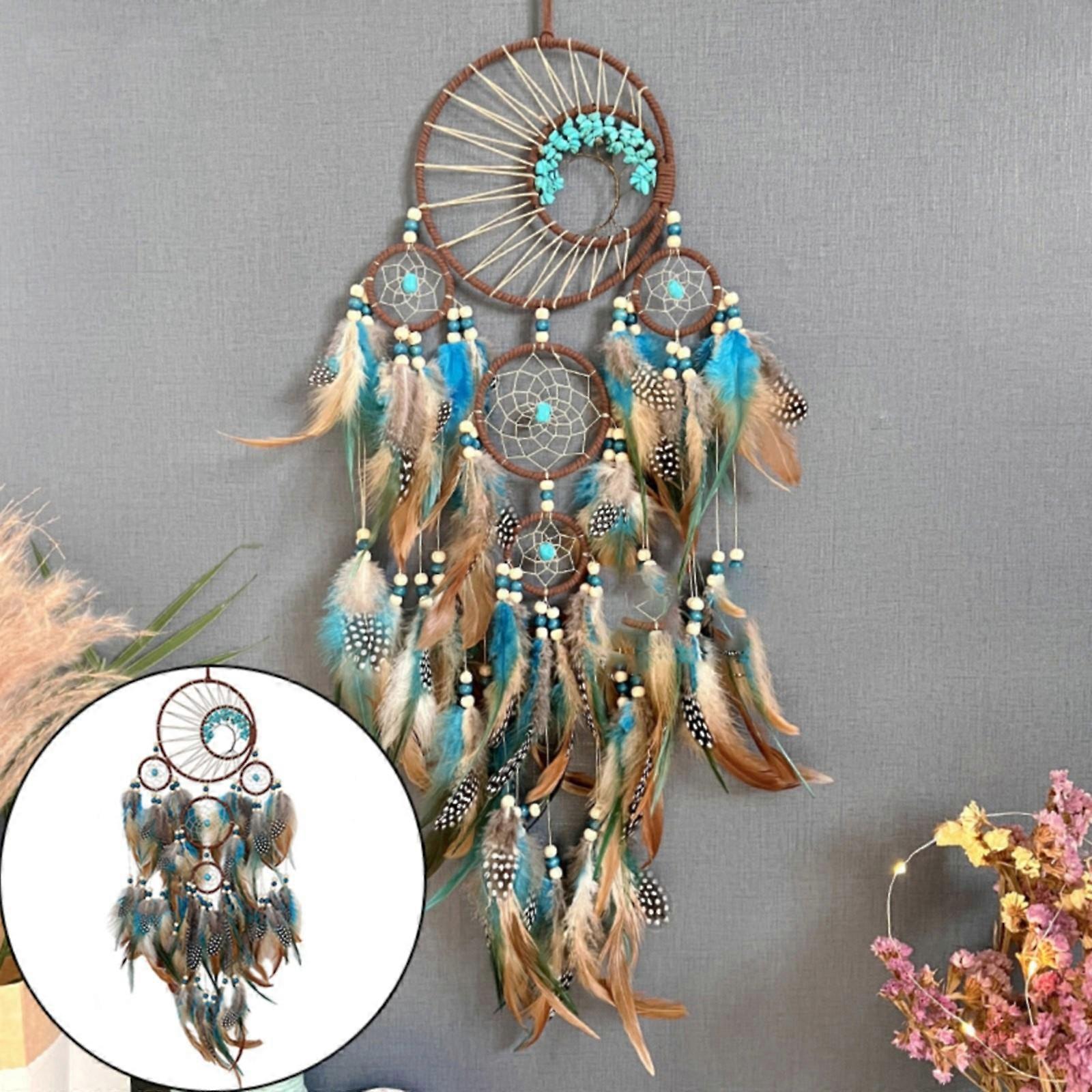 Fjäder Drömfångare För Sovrum Liten Väggbonad För Barn Pojkar Flickor 