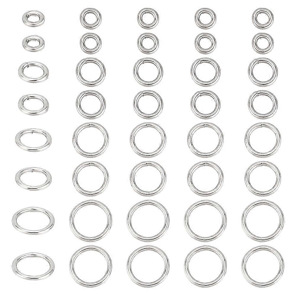 925 Silver Jump Rings 4 Sizes 3/4/5/6mm 40pcs for Jewelry Making Ref: 4905