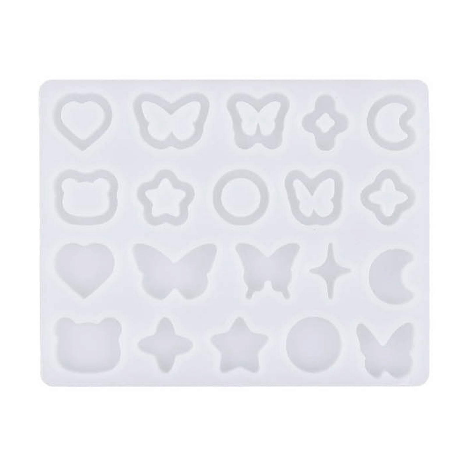 לב פרפר סיליקון עובש חול טובעני שרף מילוי קריסטל אפוקסי שרף עובש מילוי אביזרי DIY יציקת תכשיטים