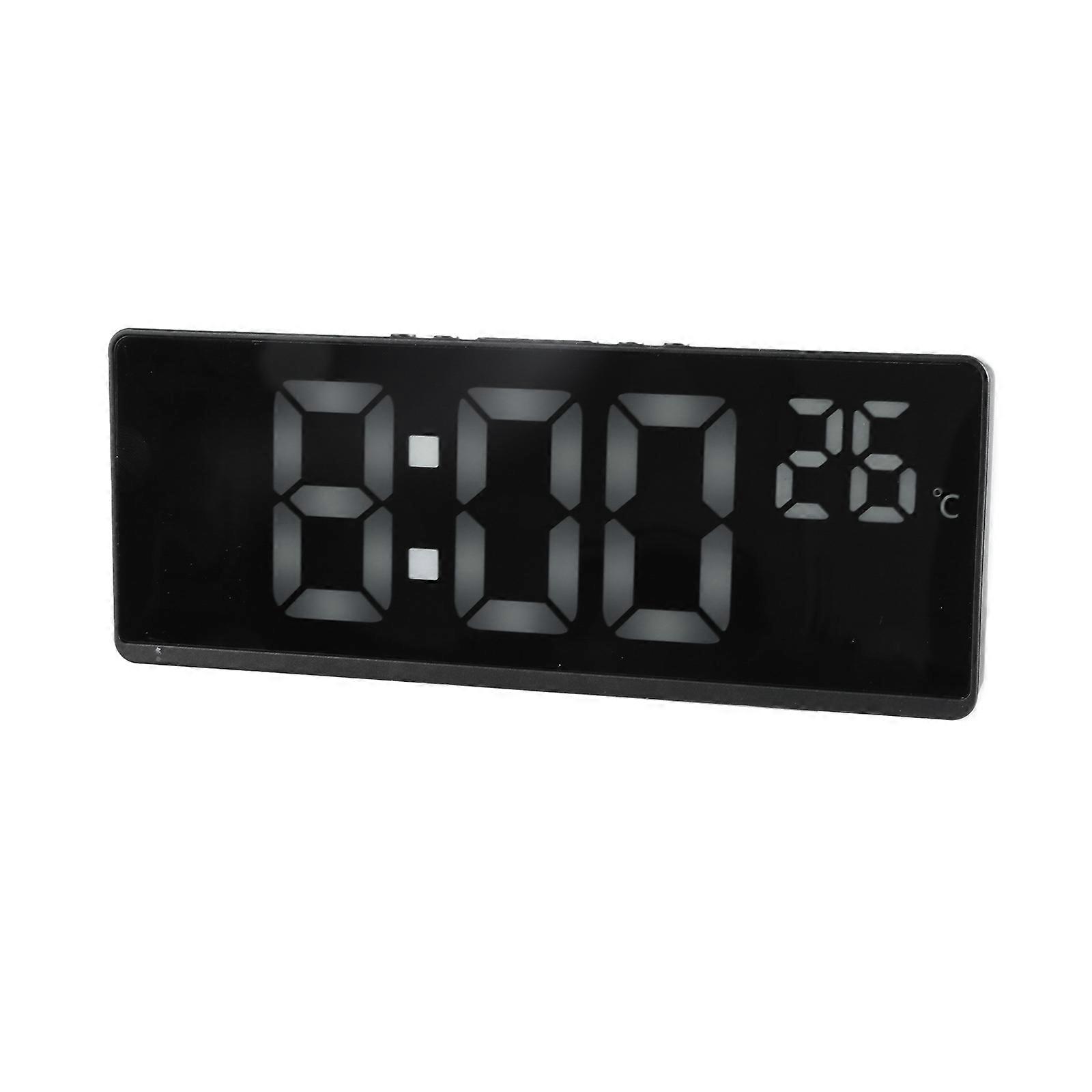 Digital Alarm Clock Desktop LED Display Clock Large Display Screen with Brightness Adjustment for Kids and Adults