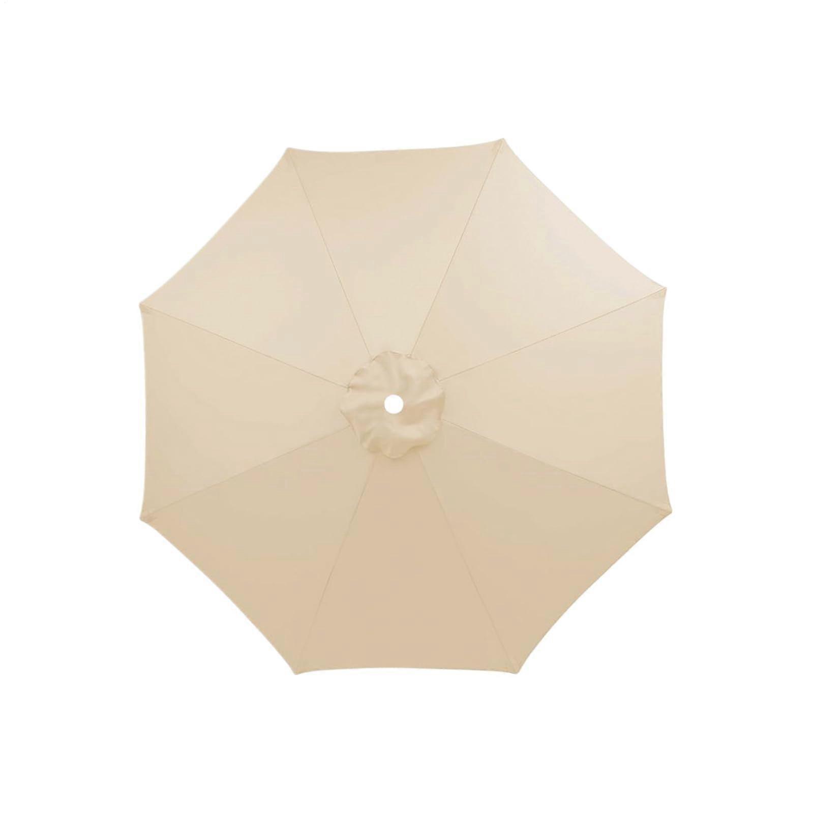 Replacement canopy for garden umbrellas waterproof UVresistant polyester cream 2m/8 ribs