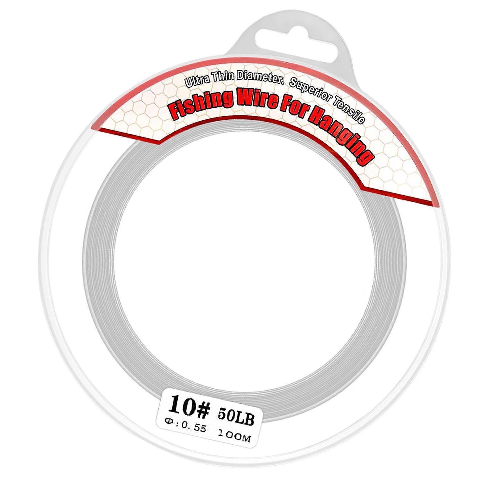 Clear Balloon Line, Clear Fishing Wire for Jewellery Making 50 Pound, 100m 0.55mm