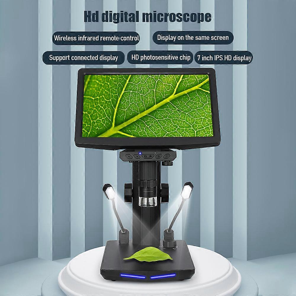 48MP USB Digital Microscope 1440P Lightness Adjustable 500X-1000X Zoom Rate Support 32G TF Card with 10.1-inch Large IPS Screen with Remote Control C
