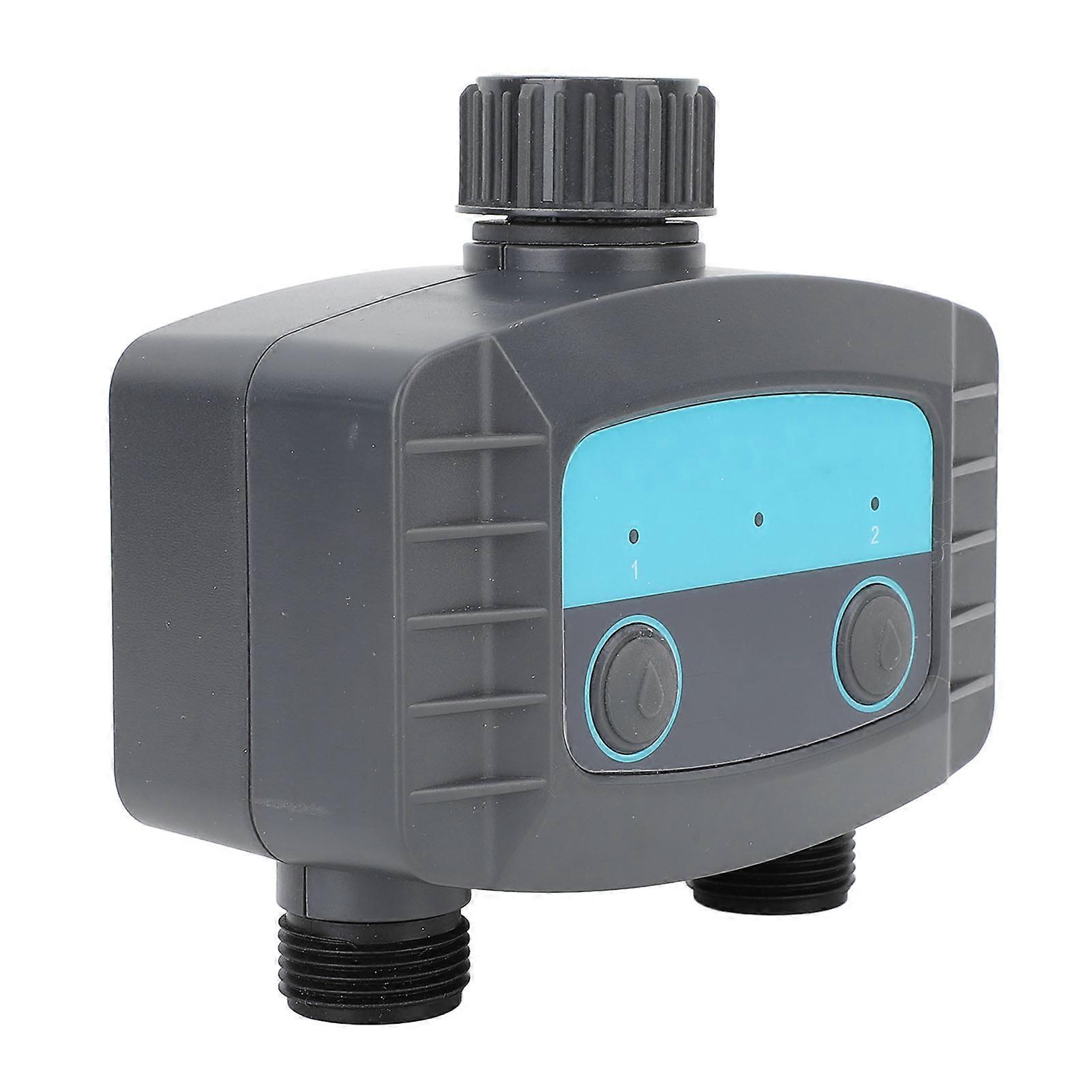 Sprinkler Timer Bluetooth G3/4 to G1/2 Female Thread 2 Outlets Automatic Irrigation Garden Hose Faucet Water Timer with APP for Home Yard Lawn