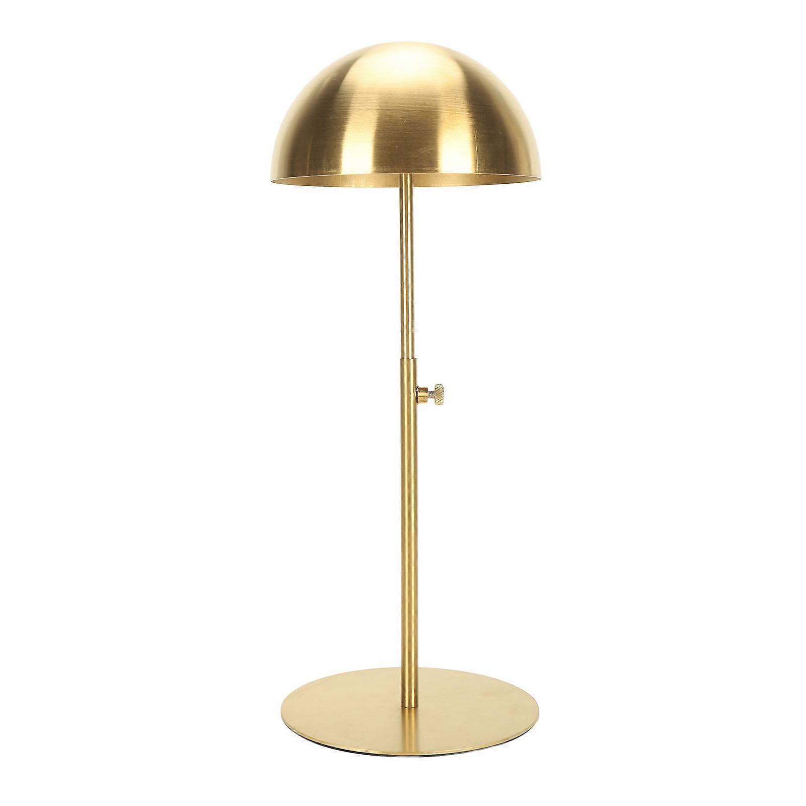 Hat Display Stand Multifunctional Portable Adjustable Height Stainless Steel Hat Rack Stand for Multiple Hat Storage Gold 