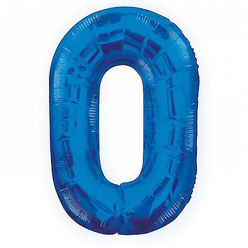 Unique Party 34 Inch Blue Glitz Number Balloon (0-9)