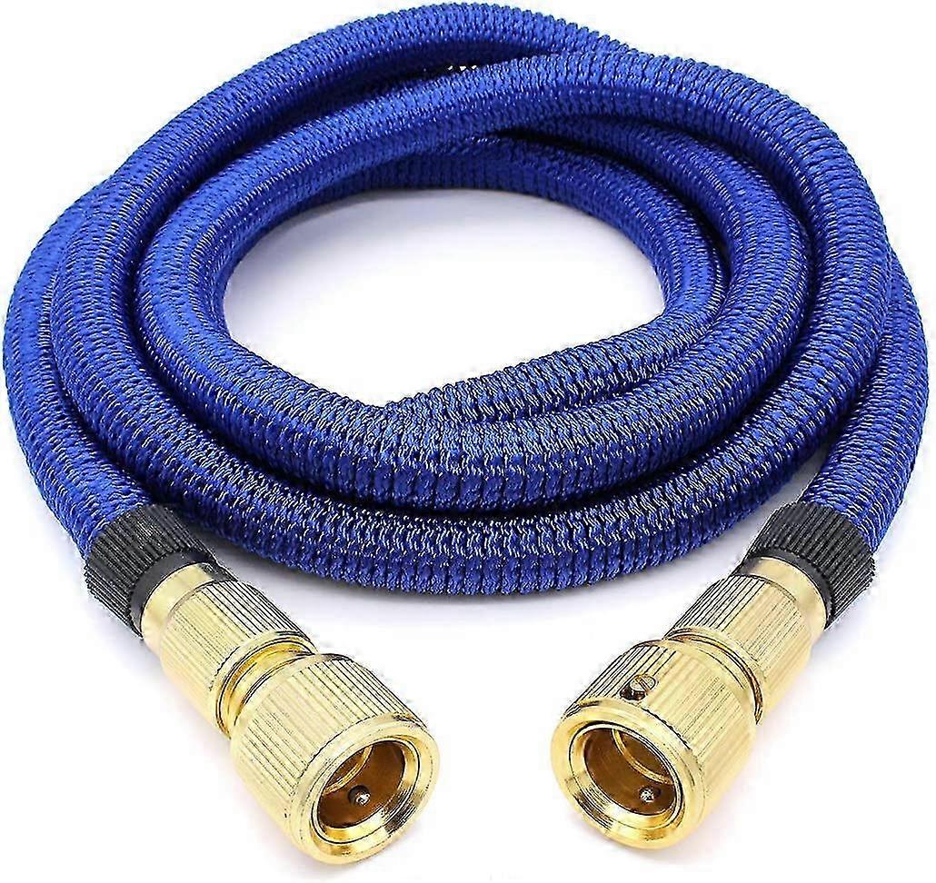 Expandable Water Hose for Garden Use, Flexible Retractable Hose with Metal Fittings, Ideal for Irrigation and Cleaning (2.5m)