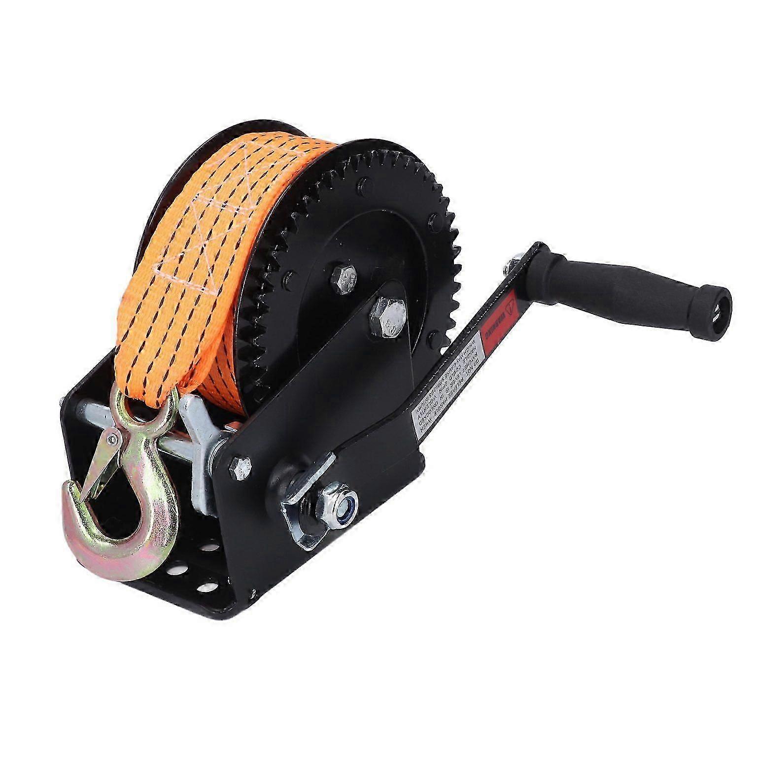 Handkurbel Winde Handwinde mit Gurt Dual Way Ratchet Handwinde Bootsanhänger
