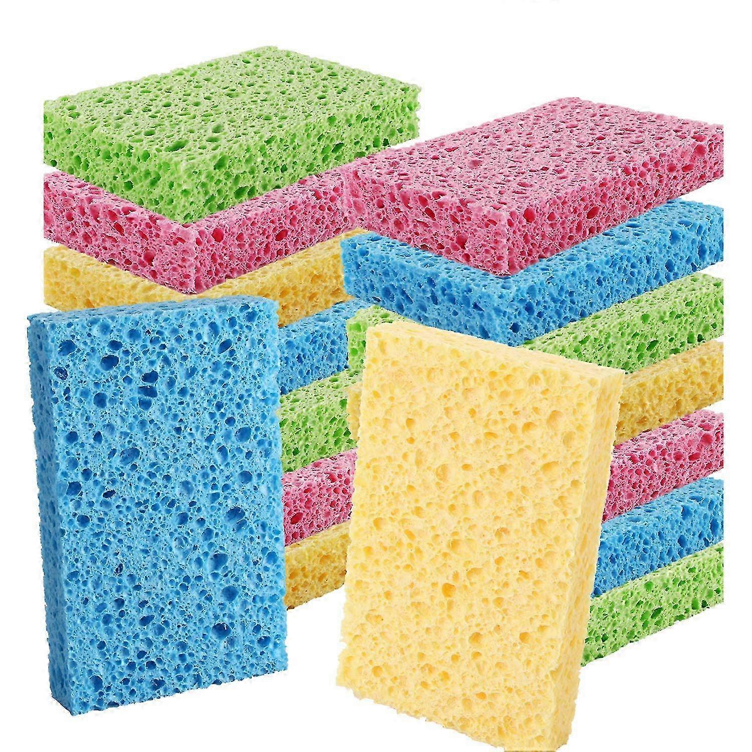 Eco-Friendly 16-Pack Dish Sponge | Non-Scratch Cellulose Kitchen Scrubber Suitable for Various Brands
