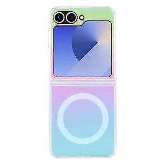 Compatible For Samsung Galaxy Z Flip6 5G Case Compatible with MagSafe Acrylic + TPU Gradient Phone Cover