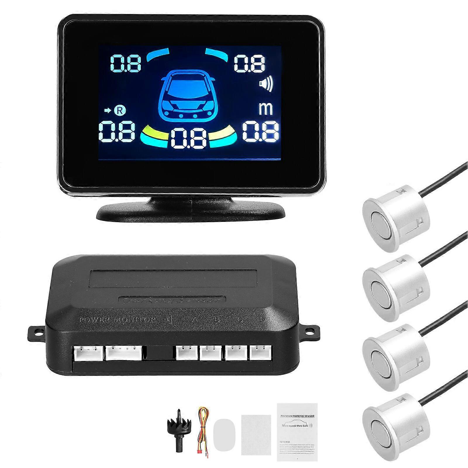 Parking sensor system for cars with LCD distance display