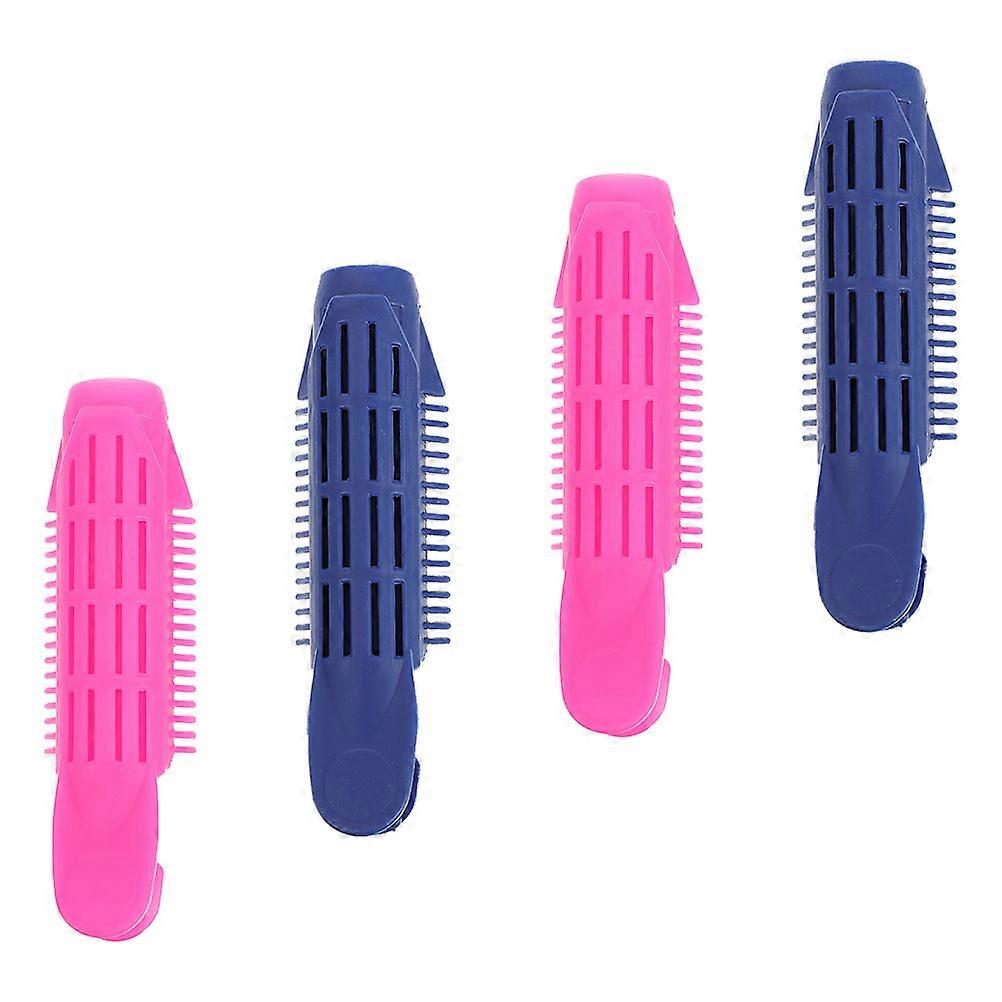 Curling Hair Clips for Air Bangs Creation Women Assorted Color 4Pcs ABS Material