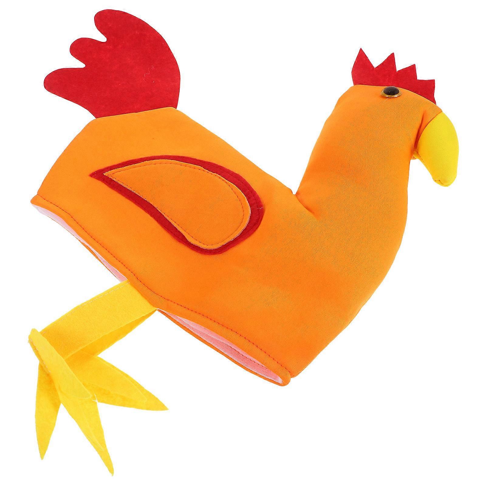 Halloween Chicken Hat Turkey Costume Accessory Animal Shape Multi 35.00X35.00X4.00CM 1Set