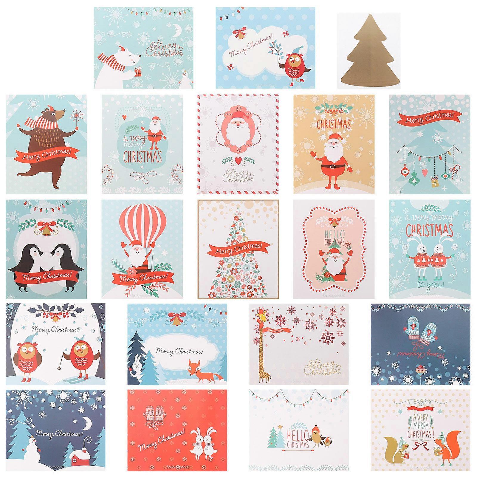 Paper Cards Greeting Cards Holiday Celebrations Creative Exploration Assorted Color 9x11x0.3cm 20Pcs