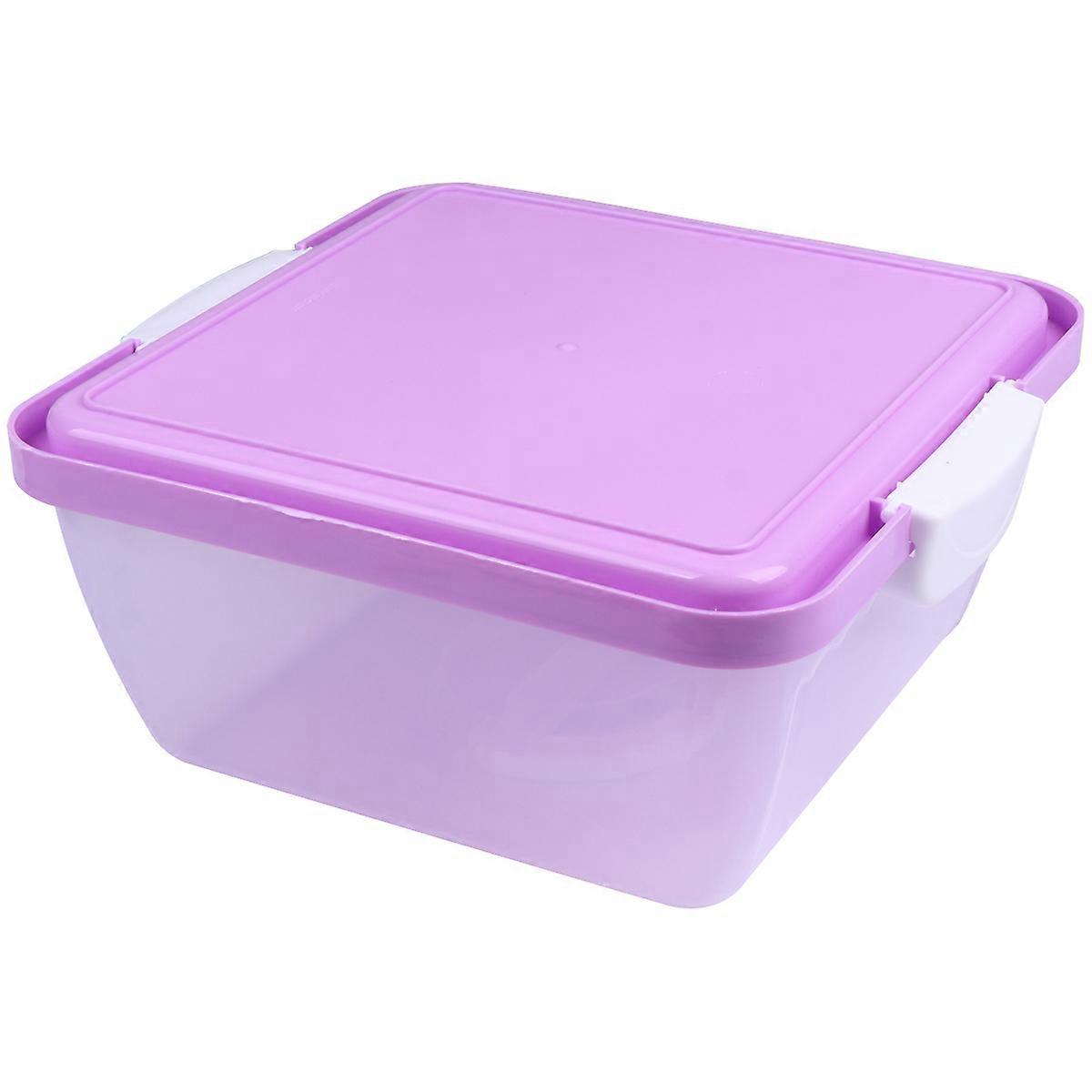 Reusable Cake Carrier Insulated Transport Box Square Purple 8Inch Sealing 1Pc