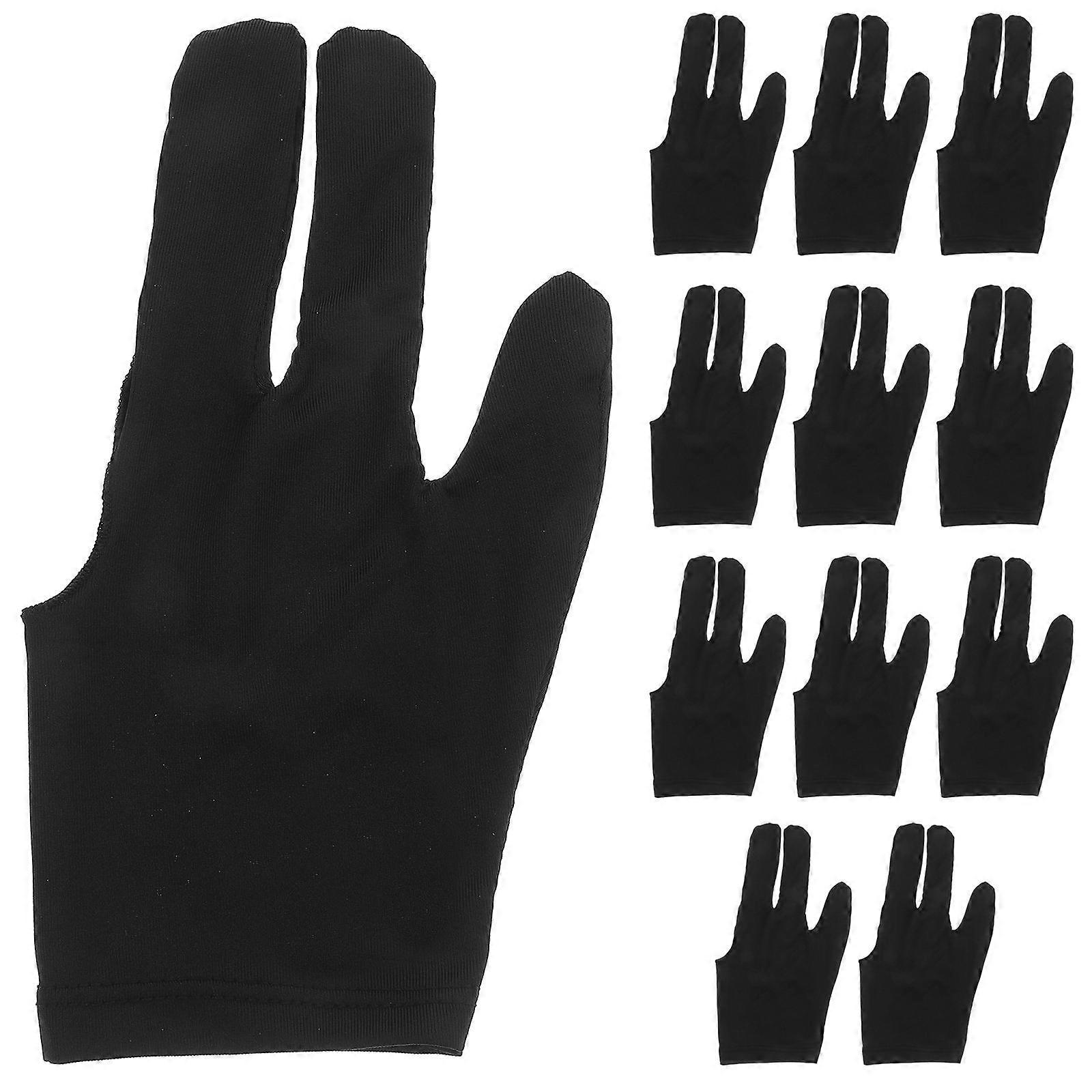 Here's a refined and professional product description based on the title you provided:
**12pcs Black Finger Billiard Cue Gloves – Elastic &