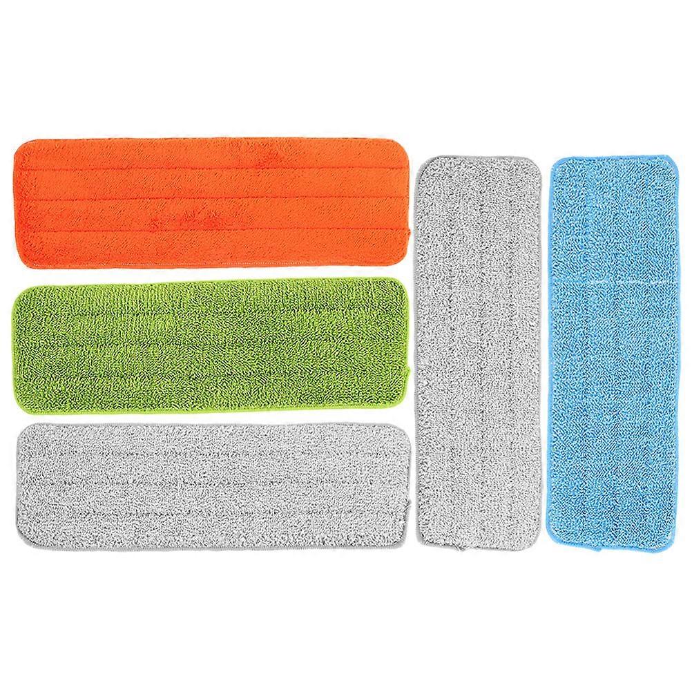 Mop Pads Replacement Mop Pads Commercial Users Flat Shape Machine Washable 5Pcs