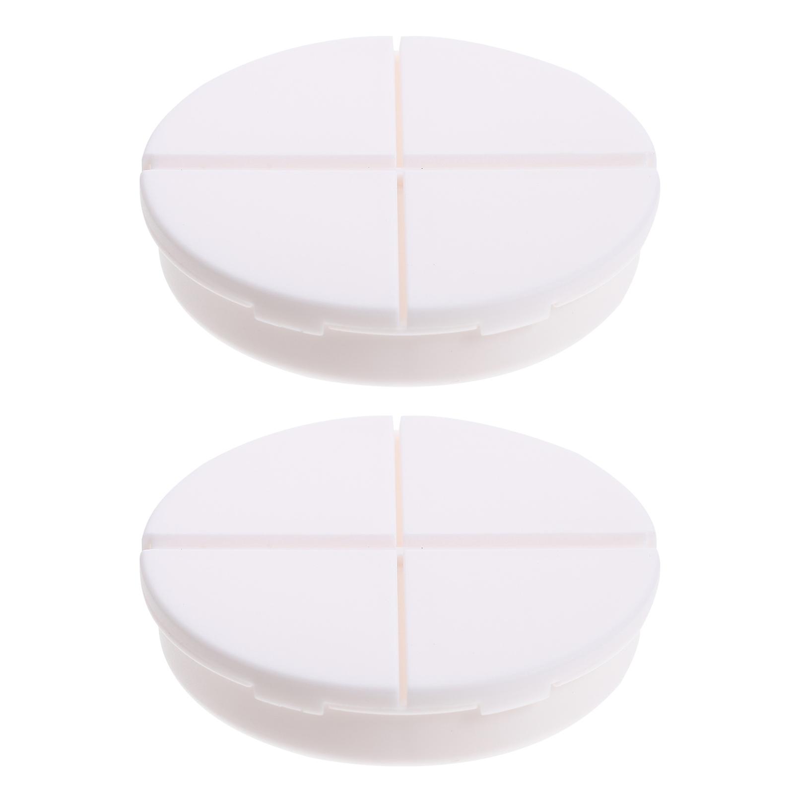 Daily Pill Container Plastic Pills Containers for .5X7.5X1.8CM Reminders 2Pcs
