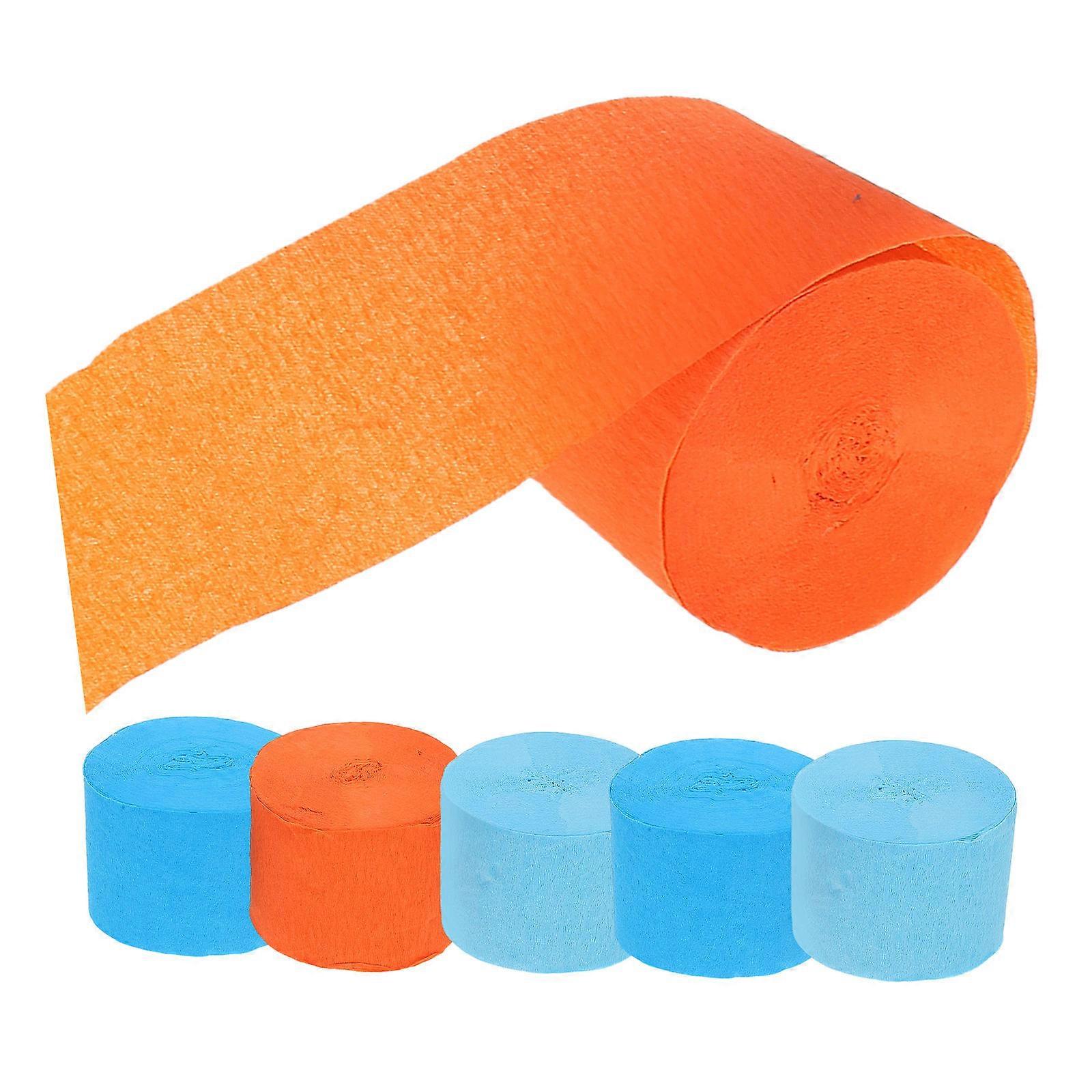 Happy Birthday Streamers Multi Color Crepe Paper Streamers Set 6 Rolls Vibrant Style Diy Crafts Decor