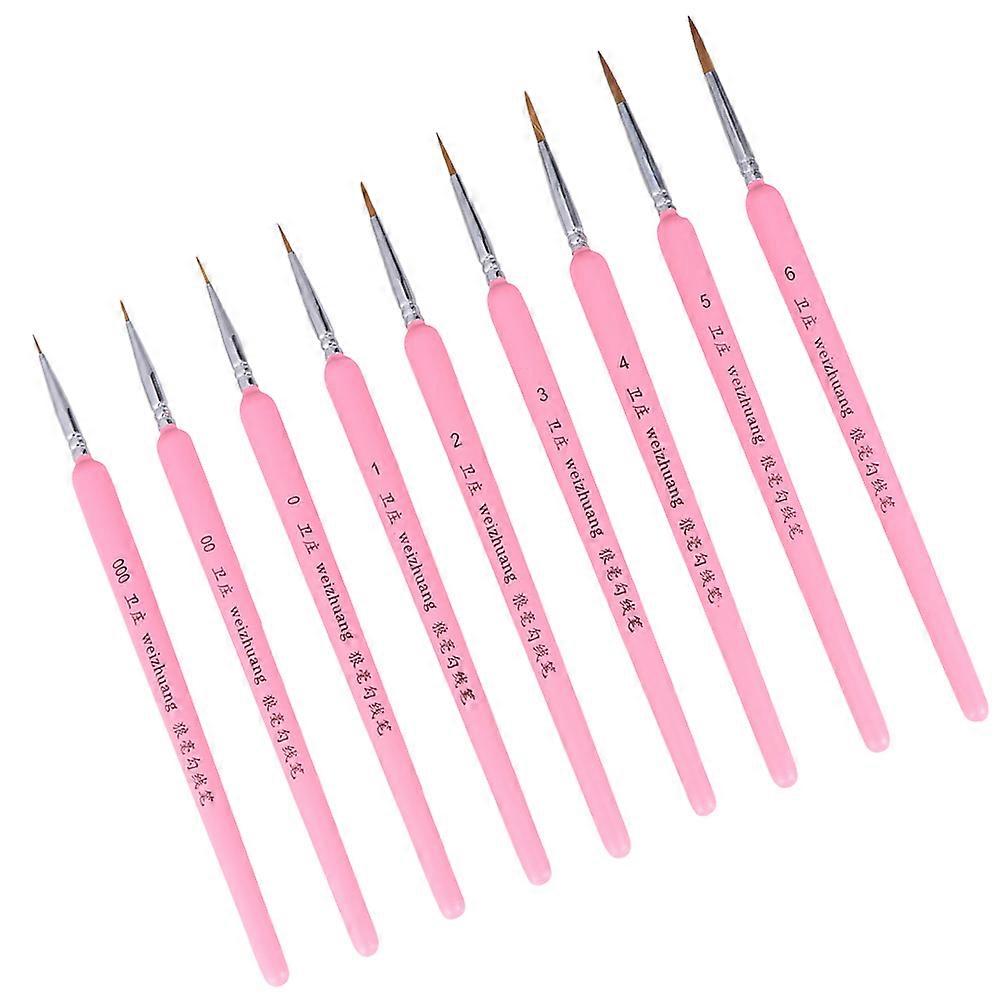 Gouache Paint Brushes Plastic Handle For Art Enthusiasts Fine Detailing