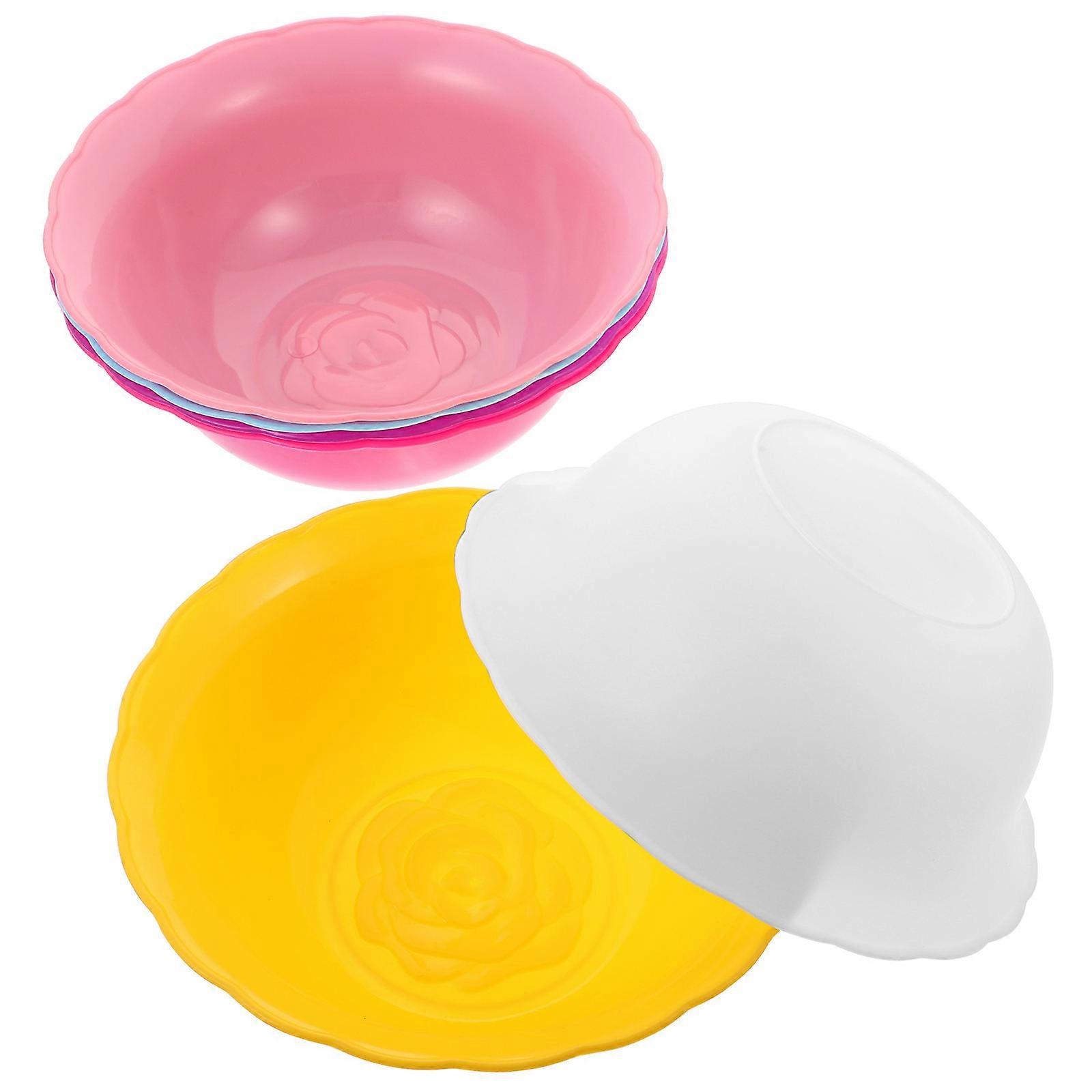 6 Assorted Color Plastic Wash Basins for Face Cleansing and Washing Use, Set of 6