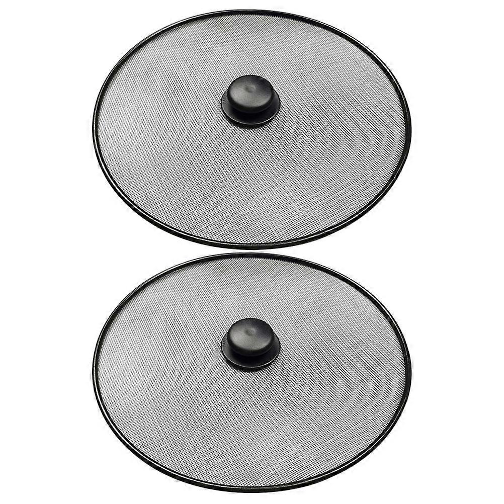 Fry Pan Grease Splatter Screen Anti-Overflow Round 29X29Cm 2Pcs