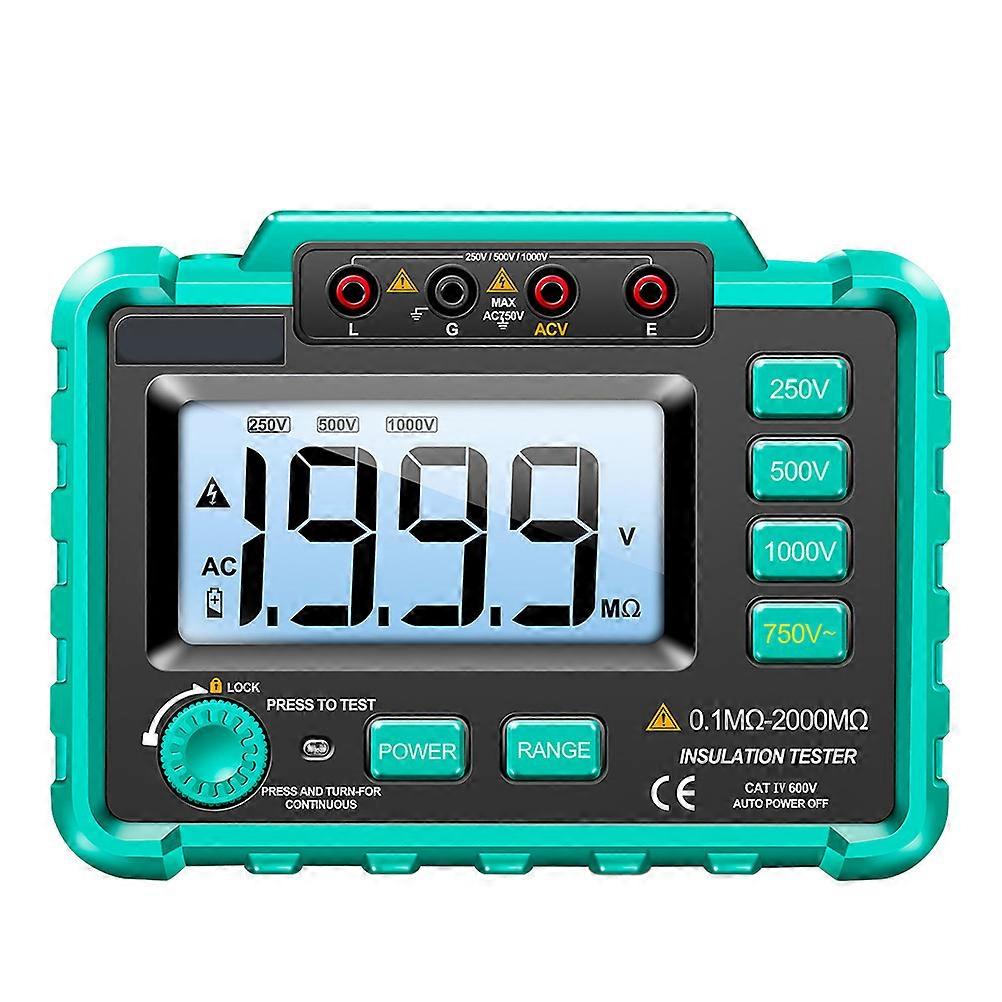 Insulation Tester Megohmmeter For Electricians With Voltage Measurement And Dust Proof 1Set