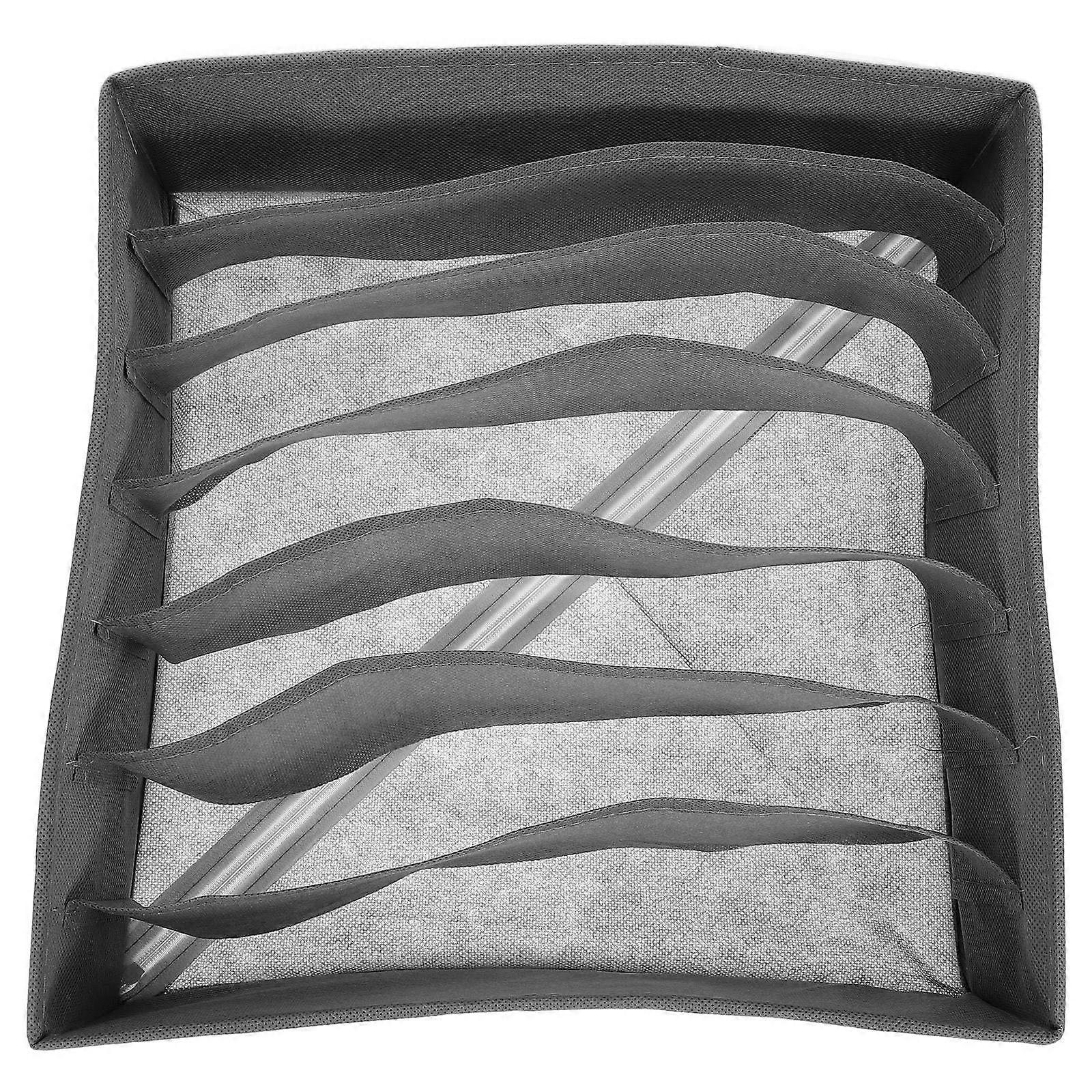 Sock Storage Box Socks Storage Holder Home Organization 7-Compartment PP Board Organizer 1Pcs