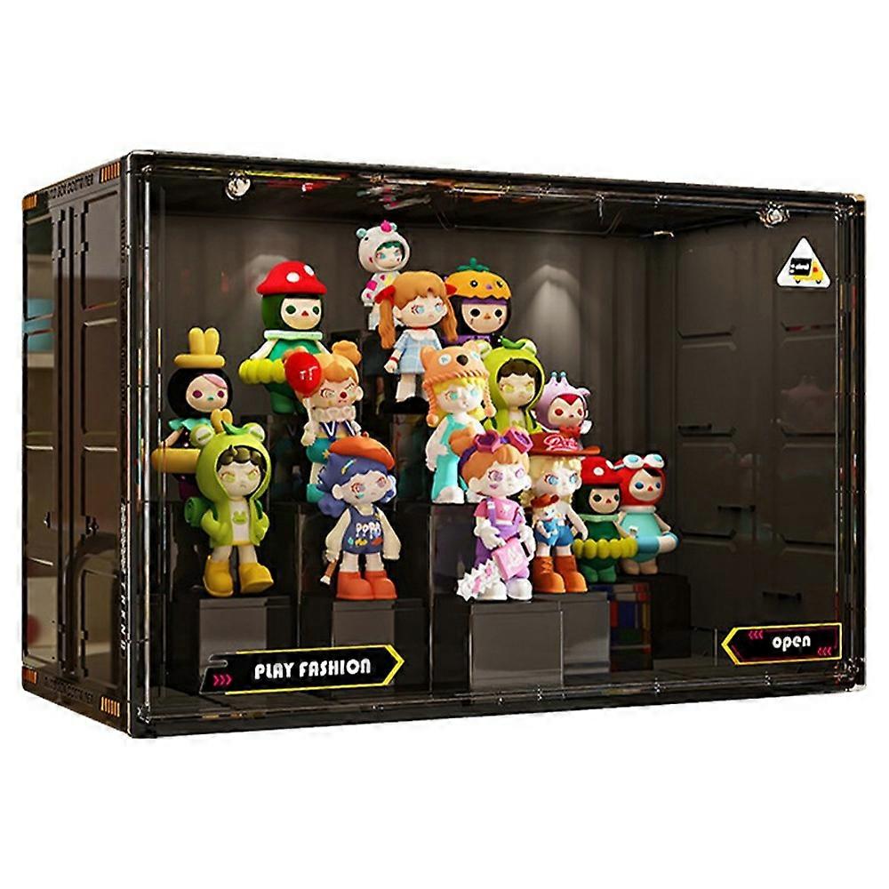 Size XL DIY Modular Display Rack Plastic Storage Box for Blind Box Figures with Magnetic Door
