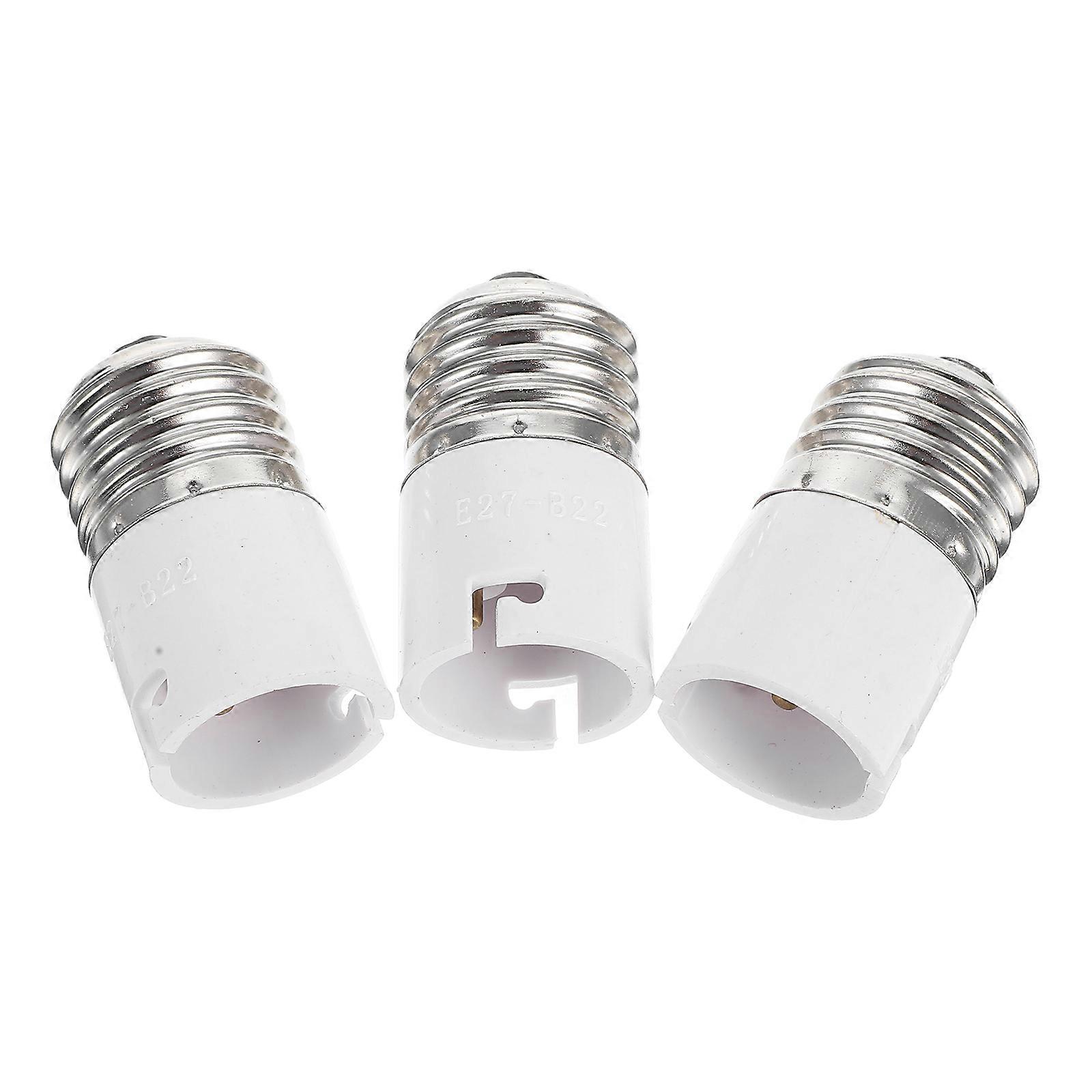 Light Adapter Socket Converter for Home Color Cylindrical Shape 3Pcs