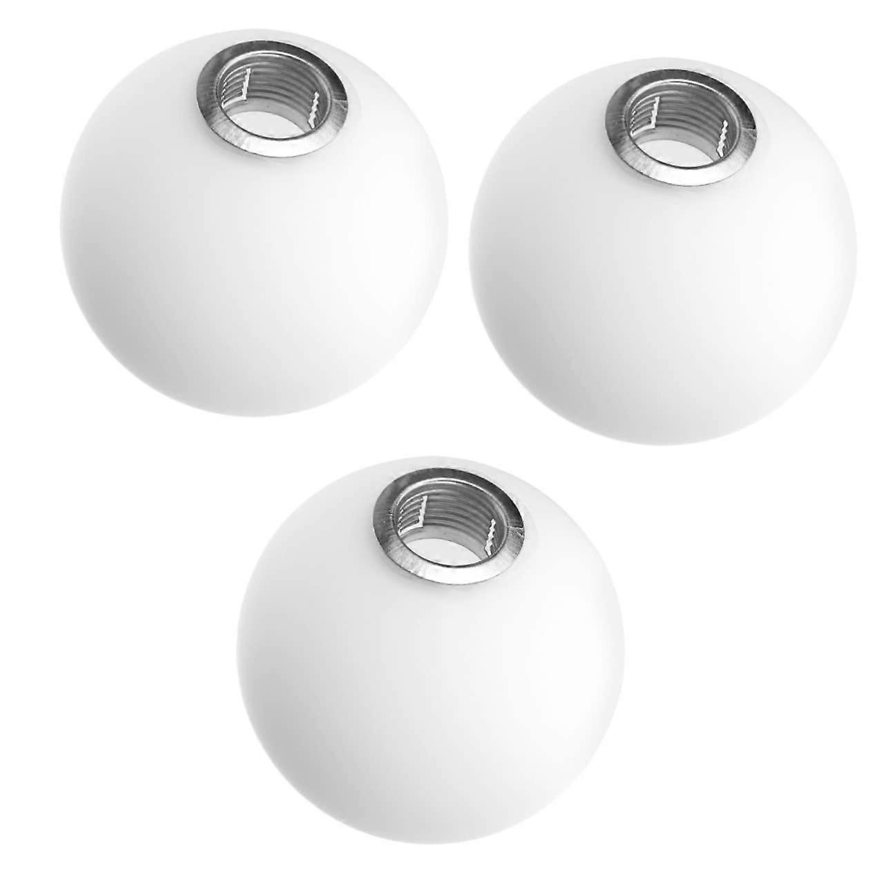 Replacement glass globe for lampshade, lantern, ceiling light, G9, white glass 10X10CMx3pcs