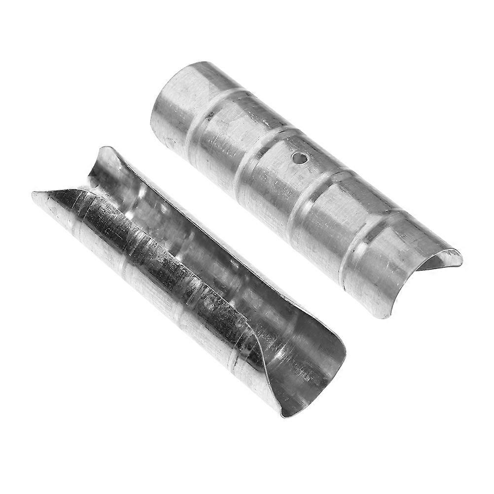 Curtain Rod Joints Hollow Curtain Rod Connection Part Window Drapery Rod Joints Silver 13.00X2.50X2.00CM Connection 2Pcs