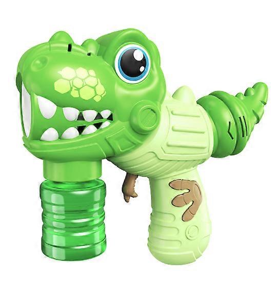 Automatic Bubble Blowing Machine (Eight-Hole Green Dinosaur Bubble Gun)