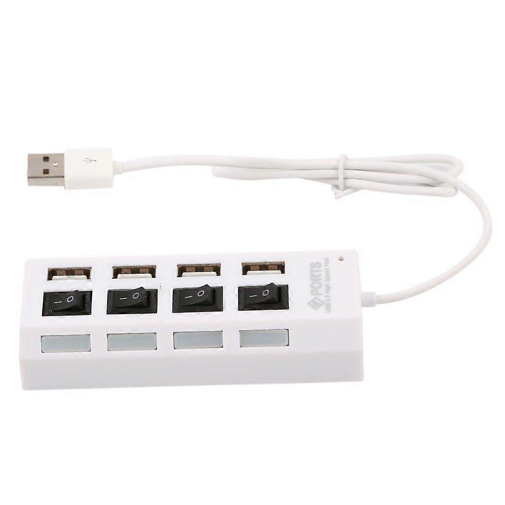 A42 High Speed USB2.0 4-Port USB Hub Splitter with Independent Switch