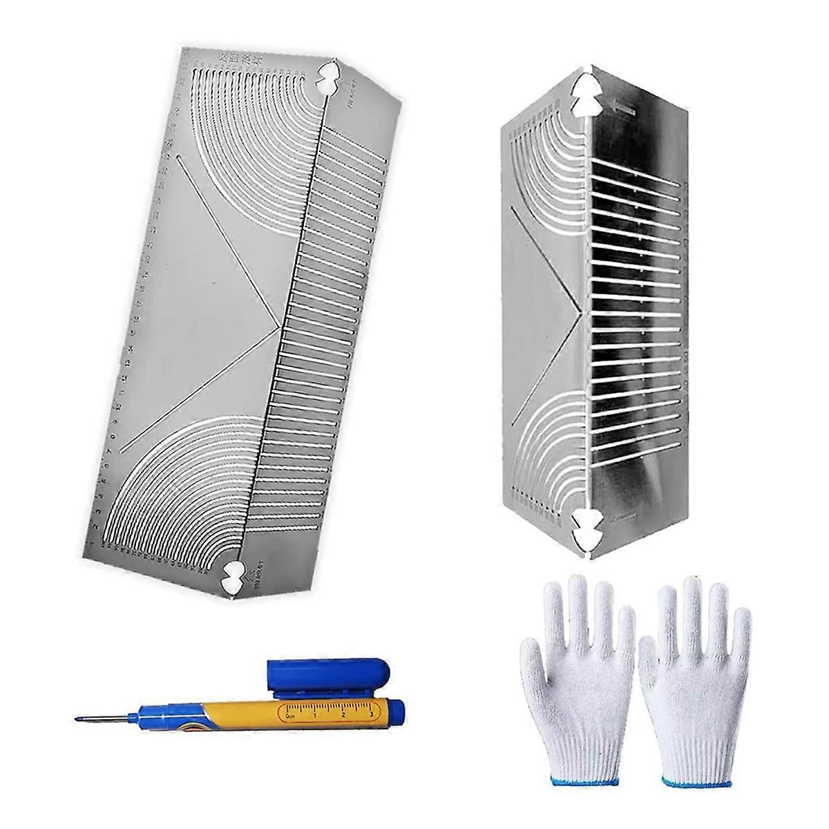 Precision Flex Angle & Arc Marking Tool,Adjustable Dual Purpose Angle & Arc Marker for Square Tube