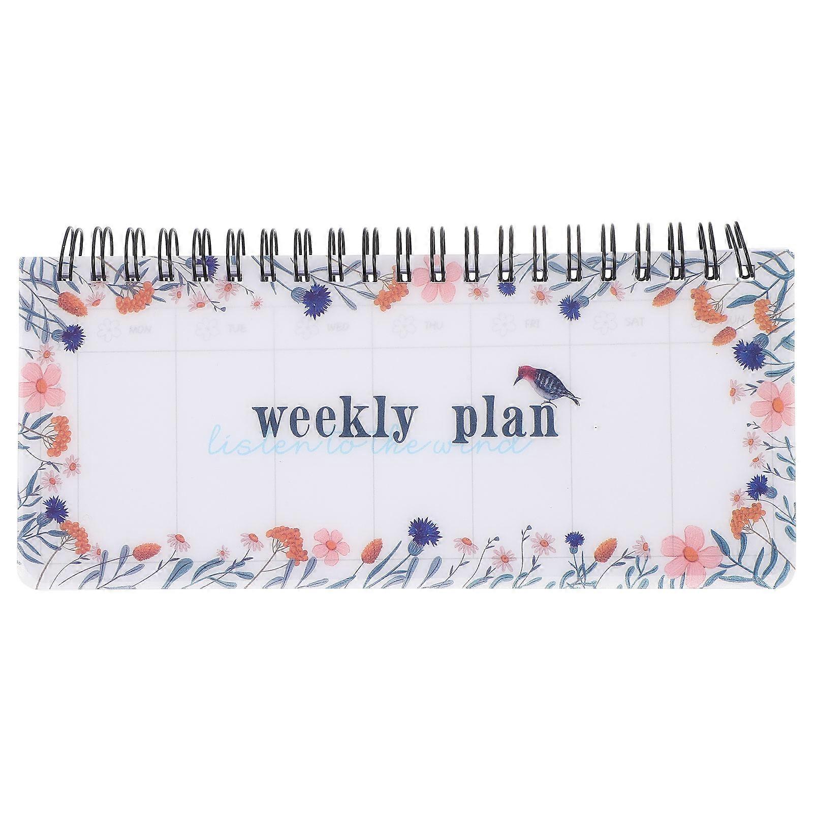 Compact Academic Weekly Planner Notebook with Tearable Pages, Portable Coil Bound Organizer for Students, Multi Function Notebook Binder for