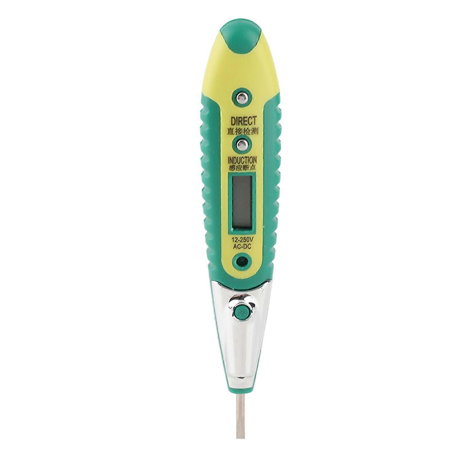 AC/DC Voltage Detector Digital AC/DC Voltage Tester Tool LED Display Test Pen 12-220V Home Tool with Light 4ST7R