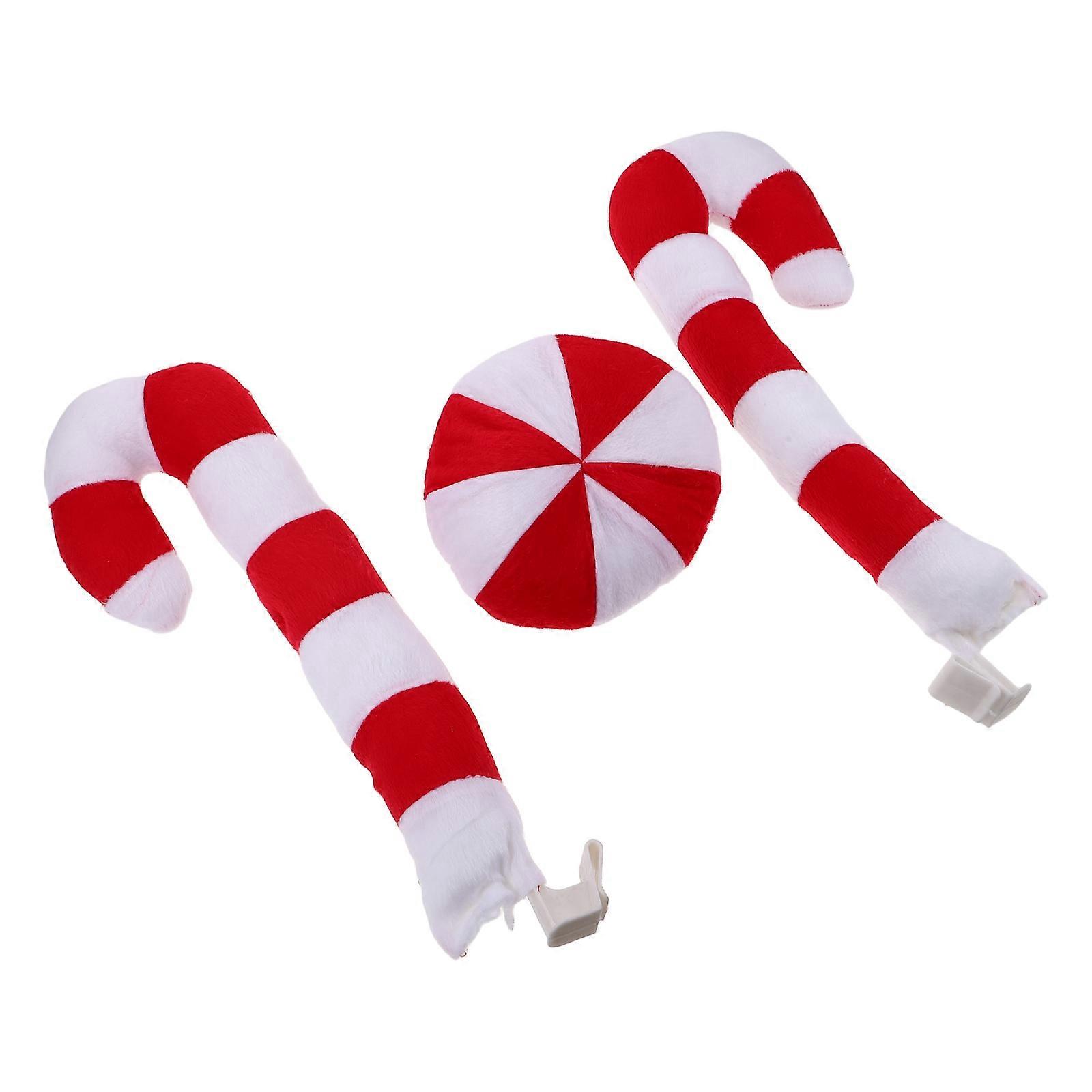 Reindeer Car Accessory Antlers and Nose Christmas Celebration Red Color Plastic Material 3-Piece Car Embellishment
